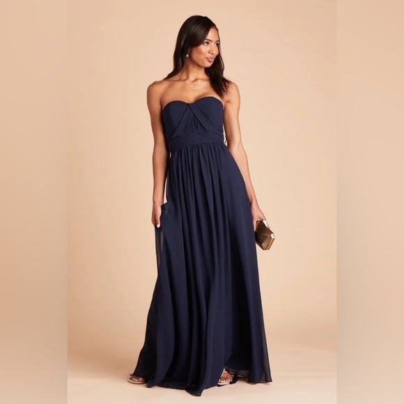 Birdy Grey Grace Convertible Dress in Chiffon Navy - Picture 2 of 9